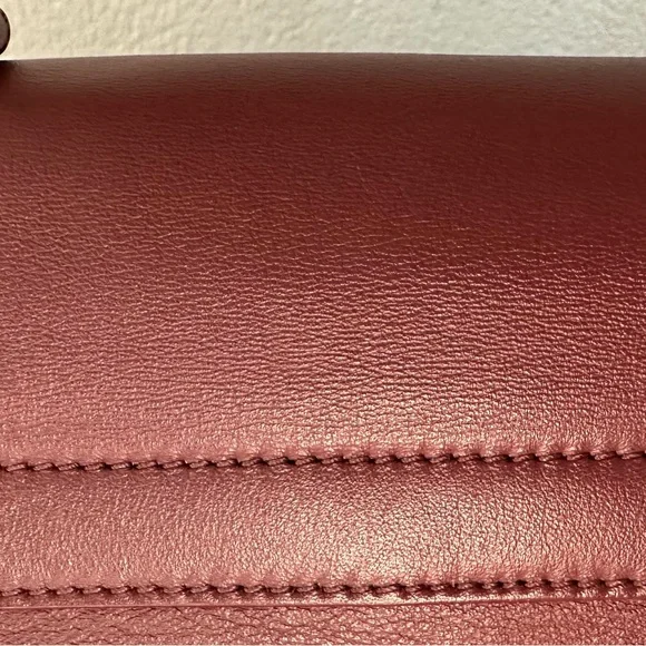 CHLOE MINI FAYE DAY BAG IN BURNT BROWN LEATHER